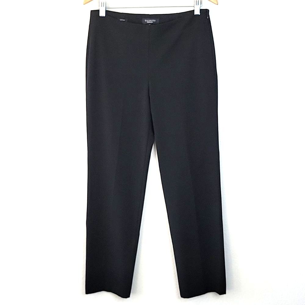 Talbots Womens Heritage Pants Size 8 Straight Leg Pleated Black Dressy Career